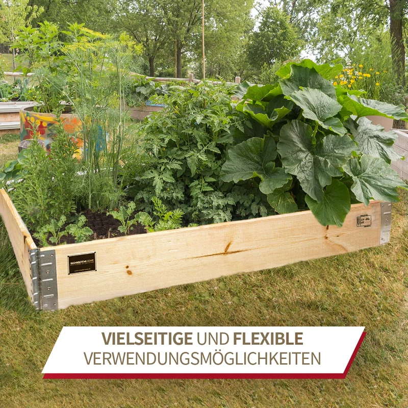 Schroth Home Hochbeet Palettenrahmen 120x80x20cm Fichtenholz 3er-Set