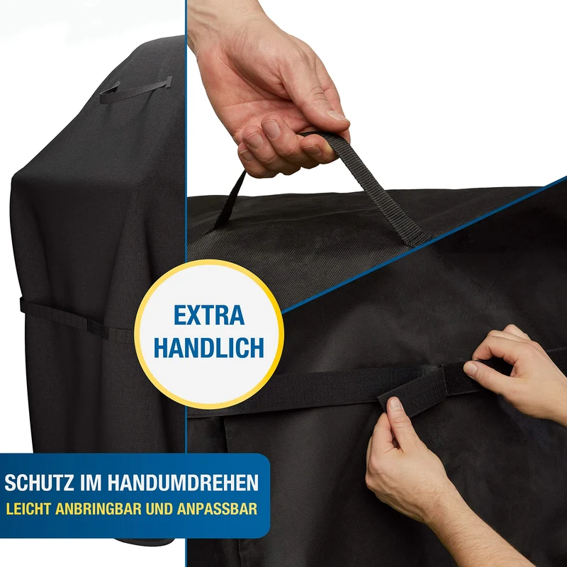 SPRINKS Grillabdeckung wetterfest 600D Oxford, 147x61x122 cm, schwarz
