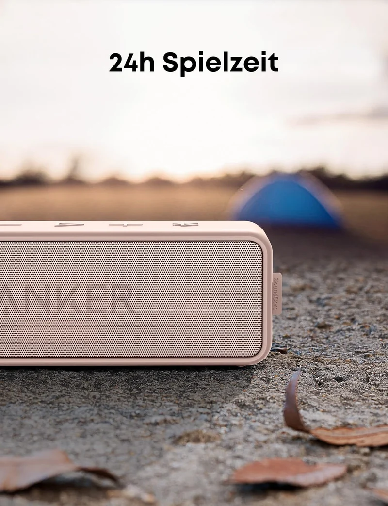 soundcore Anker 2 Bluetooth-Lautsprecher, 12 W Stereo, IPX7, 24 h Akku