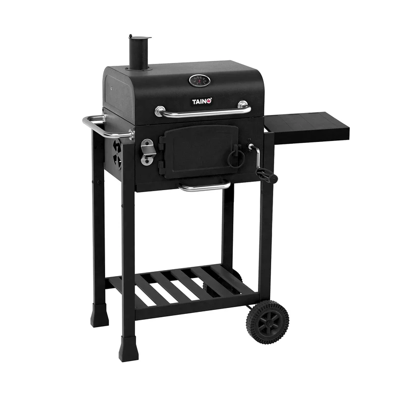 TAINO HERO Smoker klein Holzkohlegrill mit klappbarem Seitentisch