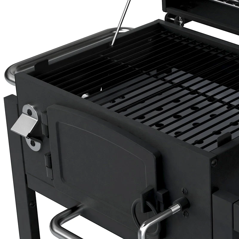 TAINO HERO Smoker klein Holzkohlegrill mit klappbarem Seitentisch