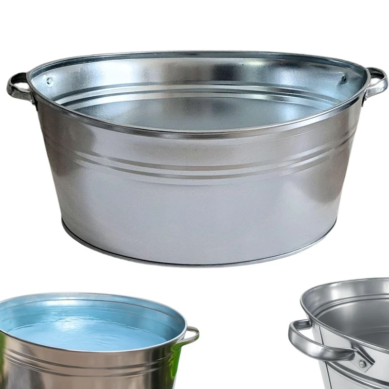 Storm's Gartenzaubereien Zinkwanne oval 40 Liter mit Griffen