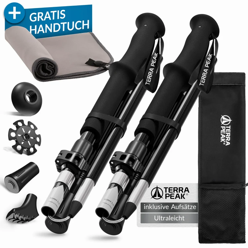 Terra Peak Wanderstöcke Teleskop Aluminium faltbar 110-135 cm