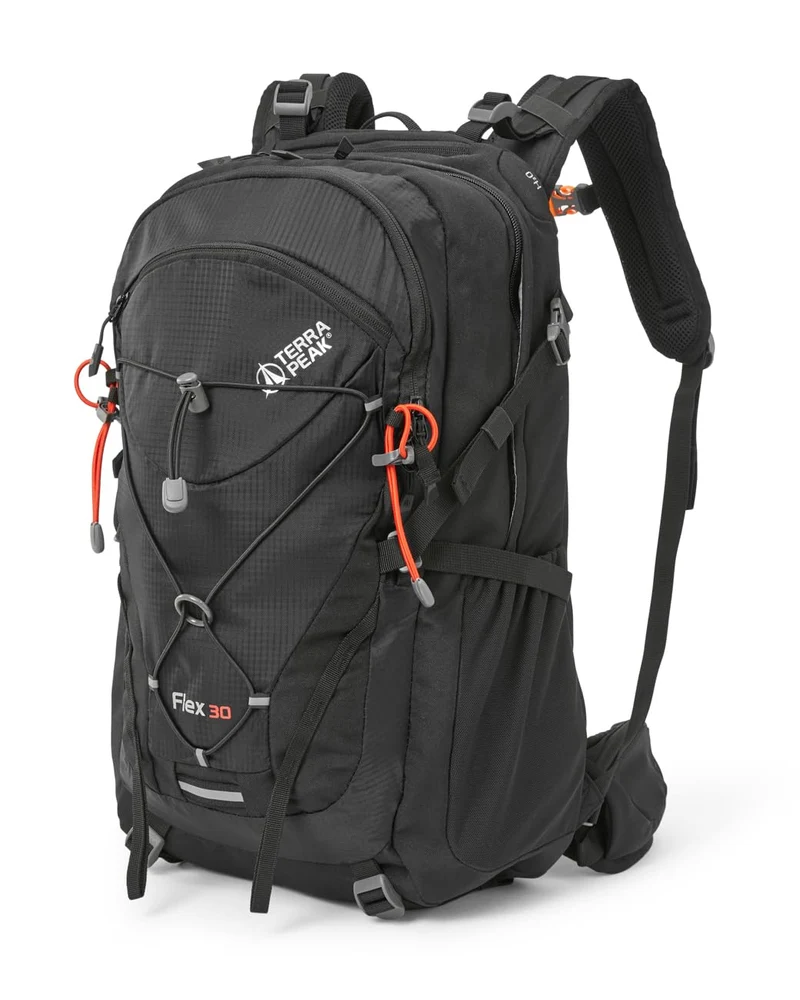 Terra Peak Flex 30 Wanderrucksack 30L mit Rückenbelüftung, schwarz