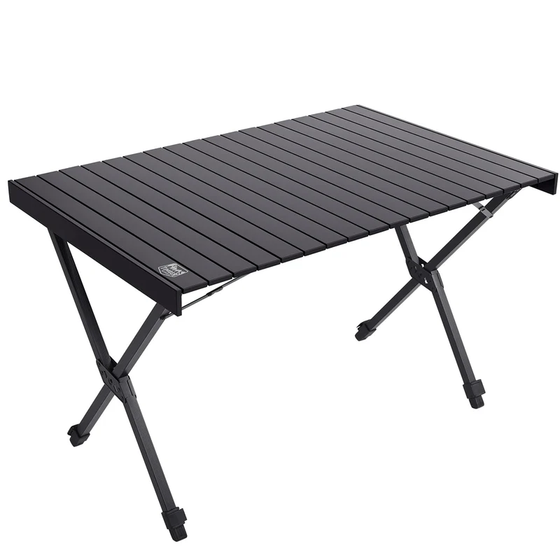 TIMBER RIDGE Campingtisch klappbar höhenverstellbar Aluminium schwarz