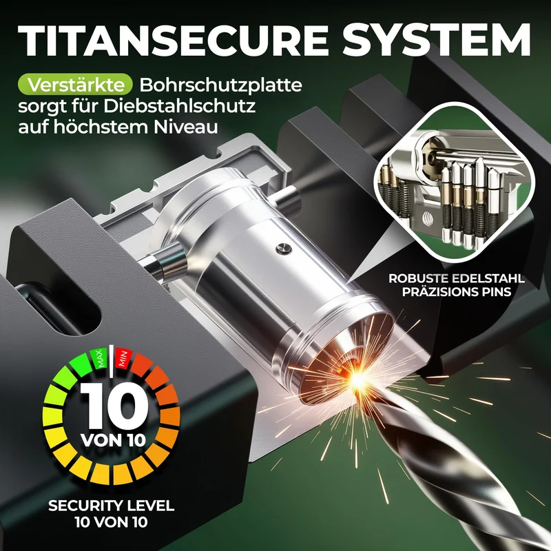 TITANLOCK Faltschloss No3 – ART-zertifiziertes Fahrradschloss