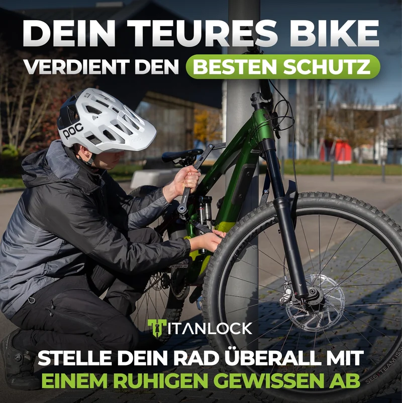 TITANLOCK Faltschloss Fahrradschloss mit Zahlenschloss und Halterung