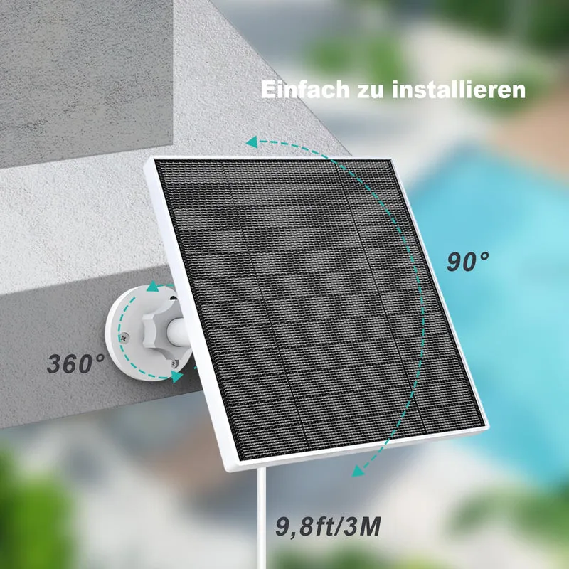 EverExceed Solarpanel für Eufy Kamera, 5W, USB-C, 3er-Pack