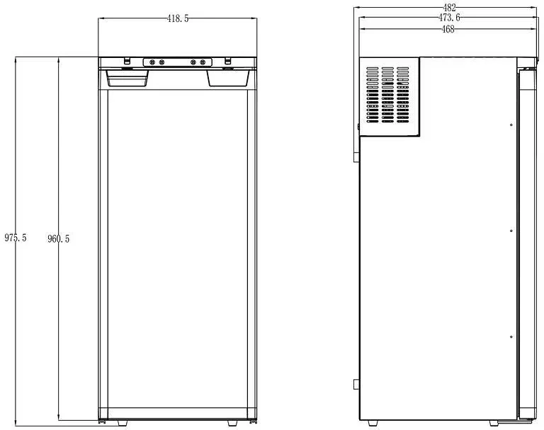Kompressor-Kühlschrank, 90 Liter, 12V/24V, Gefrierfach