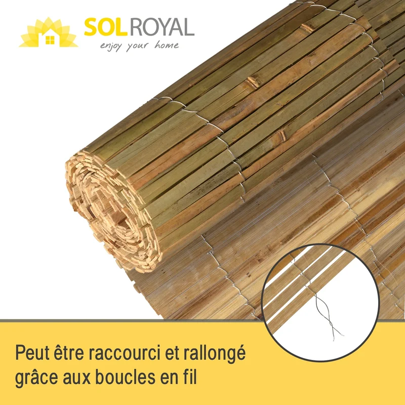 Sol Royal SolVision B89 Bambus Sichtschutz 120x300 cm für Balkon