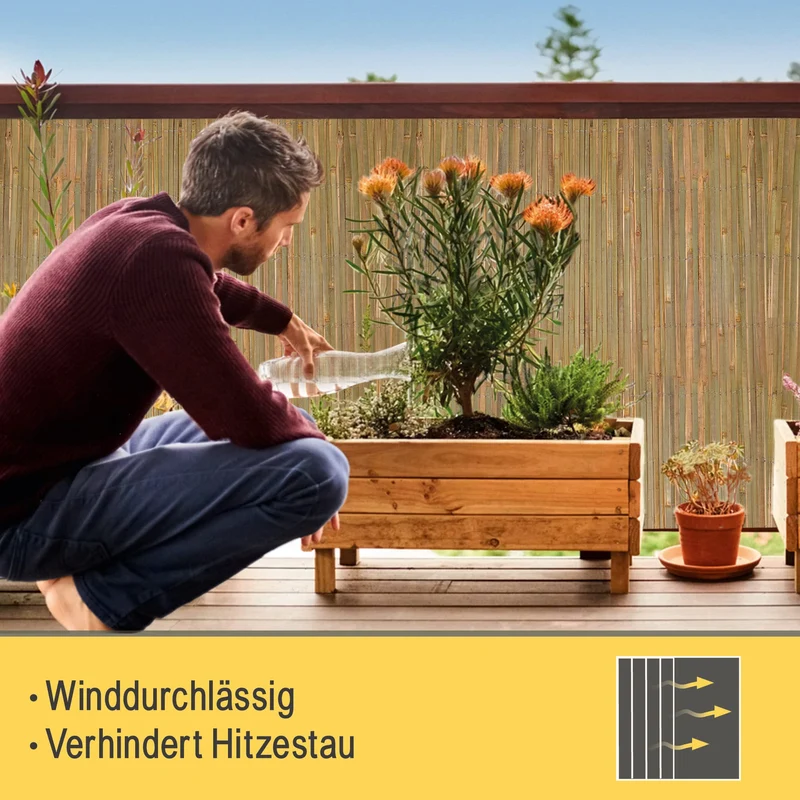 Sol Royal SolVision B89 Bambus Sichtschutzmatte 180x600 cm