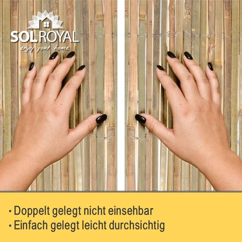 Sol Royal SolVision B89 Bambus Sichtschutz 80x600 cm für Garten