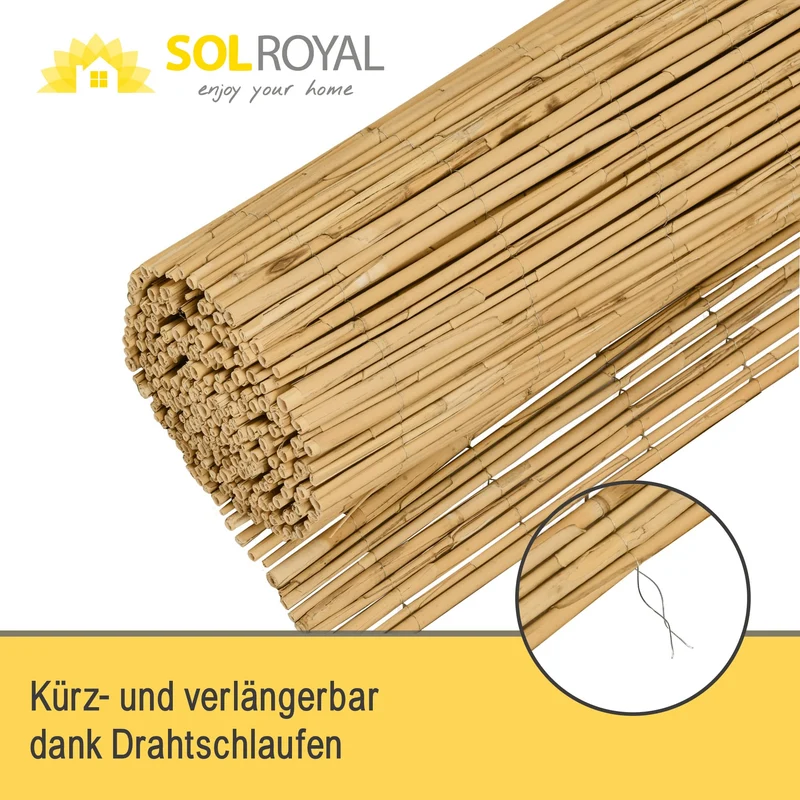 Sol Royal SolVision S36 Schilfmatte Sichtschutz 140x600 cm