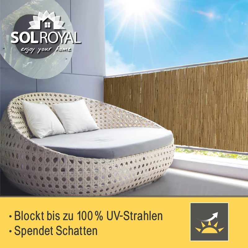 Sol Royal SolVision S36 Schilfmatte Sichtschutz 160x600 cm