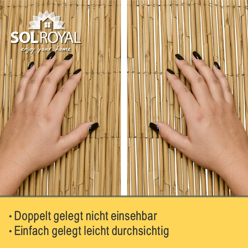 Sol Royal SolVision S36 Schilfmatte Sichtschutz 160x600 cm
