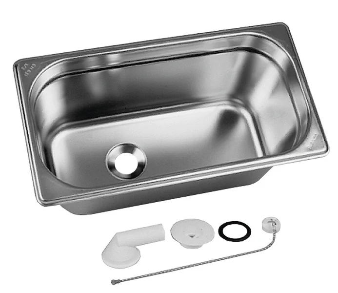 Edelstahl-Spüle eckig - 325 x 176 x 155 mm