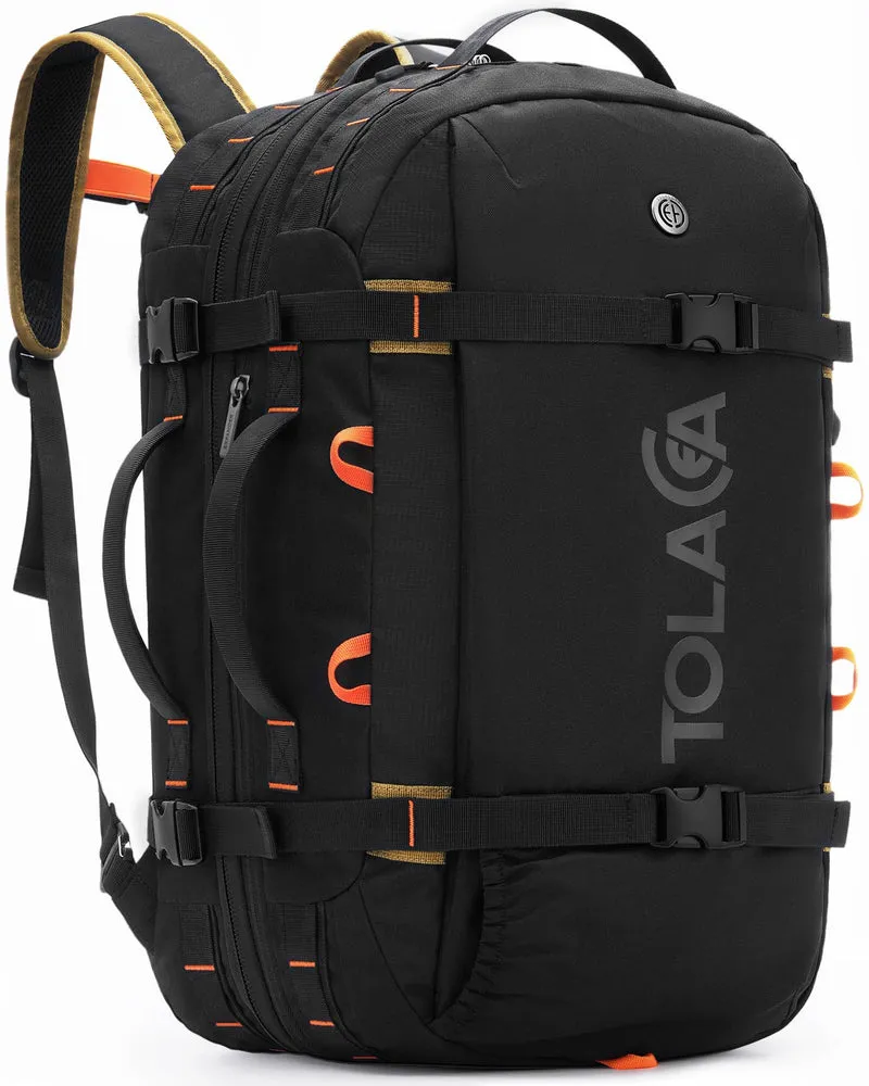Tolaccea Reiserucksack Handgepäck 15,6 Zoll, erweiterbar 40–50 L