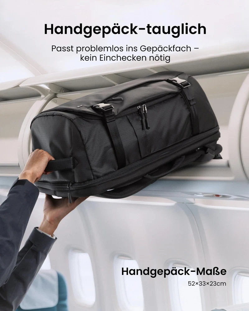 tomtoc Navigator T66 Reiserucksack 40L mit Laptopfach für 17,3 Zoll