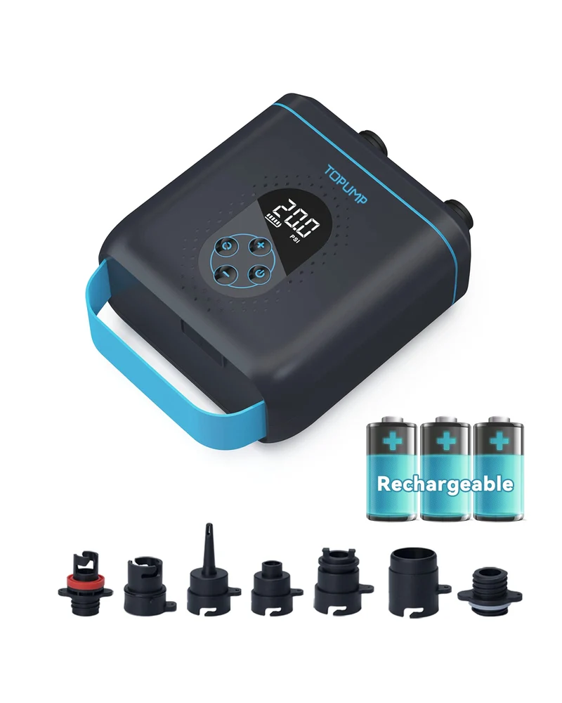 TOPUMP TPS260 Elektrische SUP-Pumpe 20 PSI mit Akku und Auto-Off