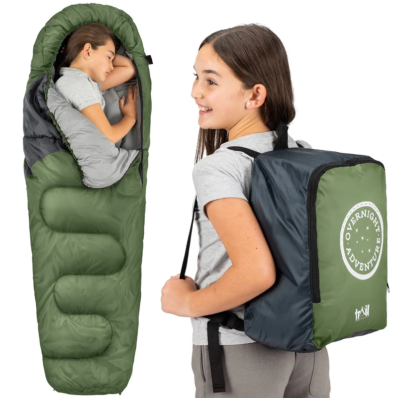 Trail Kinderschlafsack Overnight Adventure Mumienschlafsack Khaki