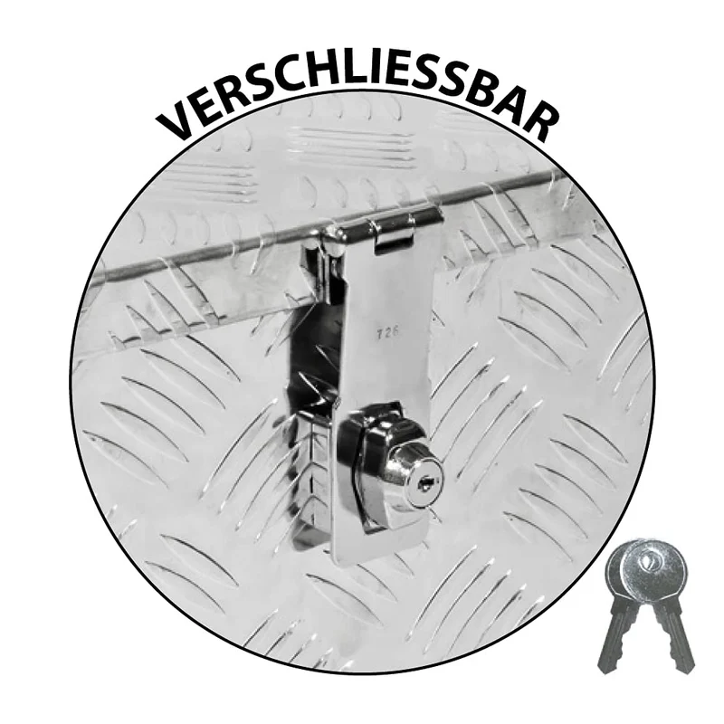 Trucky Truckbox D015 Deichselbox Aluminium abschliessbar 50x14x20 cm