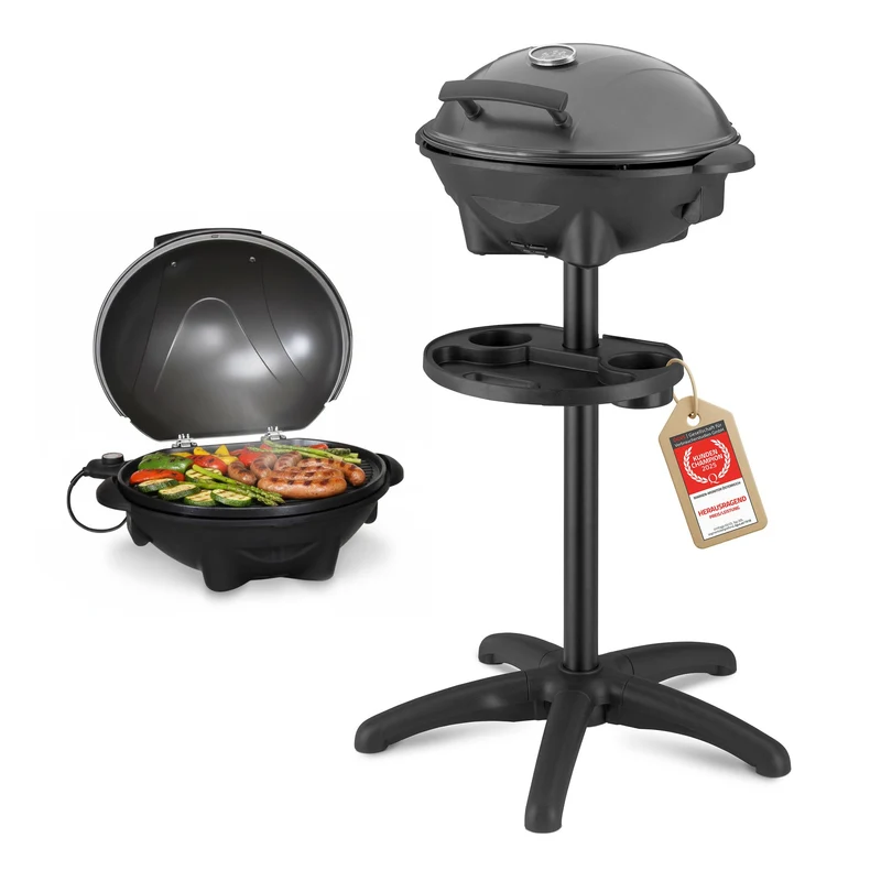 TZS First Austria Elektrogrill 2-in-1 Tischgrill & Standgrill 2400 W