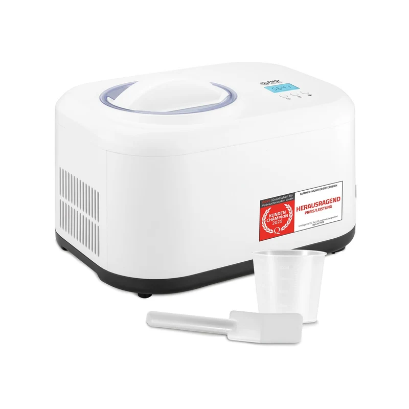 TZS First Austria Eismaschine FA-5105 mit Kompressor, 1 L, weiss