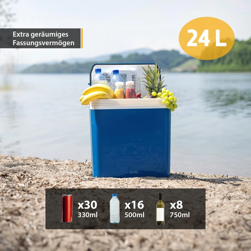 TZS First Austria Kühlbox 24L 12V/230V Kühl- & Warmhaltebox Blau