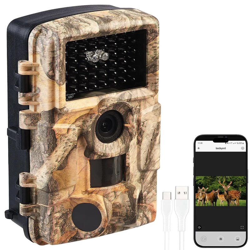 VisorTech Wildkamera WK-605.app mit WLAN, Full HD und Nachtsicht
