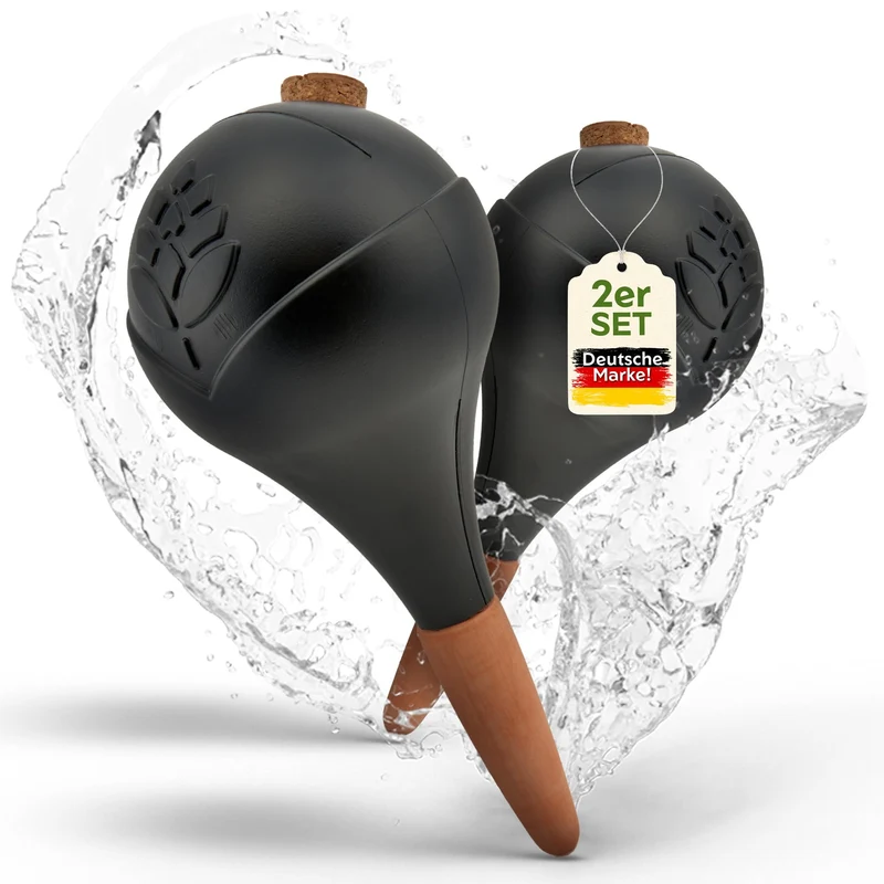 VITALLEO Bewässerungskugeln XL 400 ml, 6er-Set, schwarz