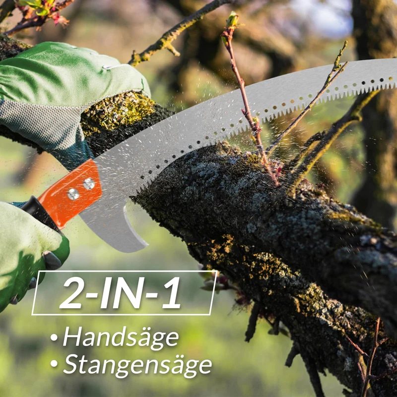 Walensee Astsäge PS-003, manuelle Stangensäge aus Edelstahl, 4,3 m