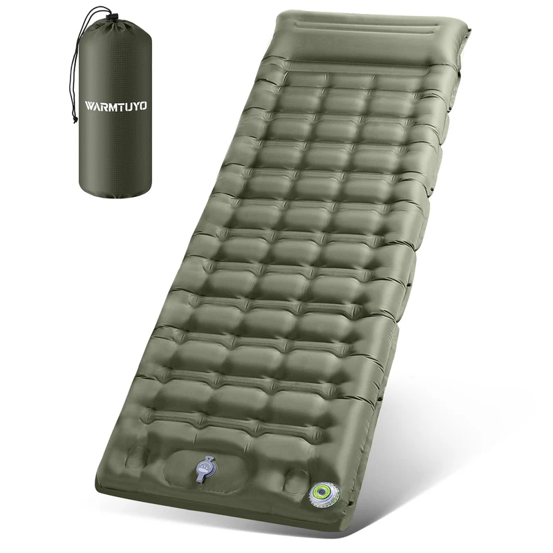 WARMTUYO Isomatte Camping mit elektrischer Pumpe, 12 cm, ultraleicht