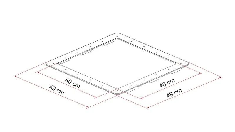 Kit-Frame, 40x40cm Ausschnitt, für Ducato, Boxer, Movano, Jumper
