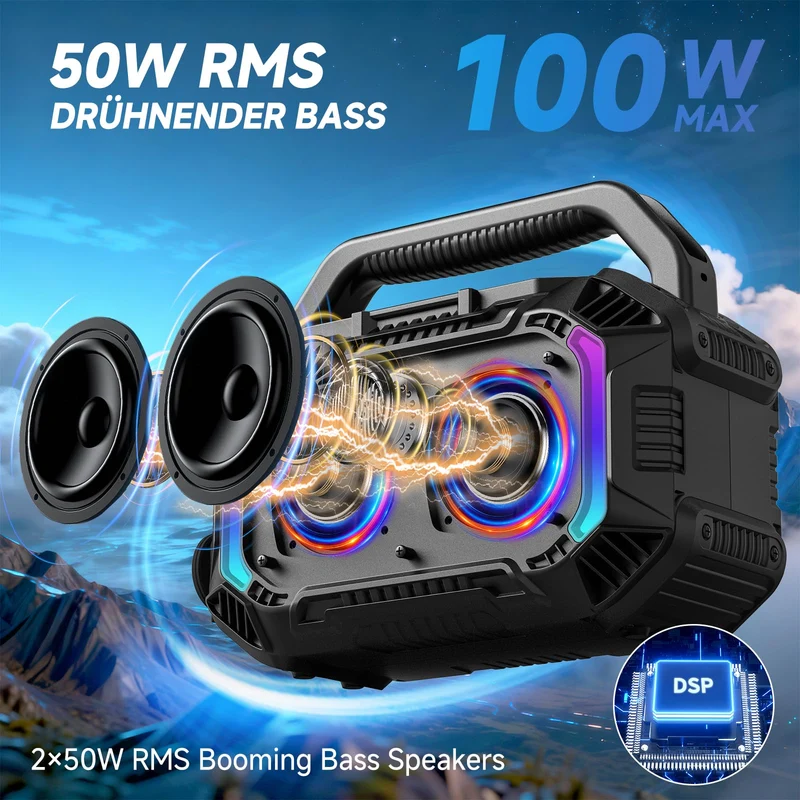 Wilody Boost10X Ultra Bluetooth Lautsprecher 100W Outdoor IPX7