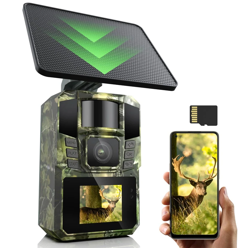 DEATTI T6 WLAN Solar Wildkamera 4K 48MP mit Nachtsicht und App