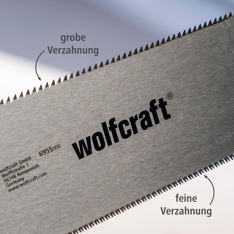 wolfcraft Japansäge Ryoba Handsäge beidseitig verzahnt 33 cm