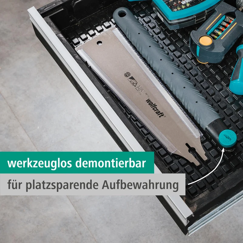 wolfcraft Japansäge Ryoba Handsäge beidseitig verzahnt 33 cm