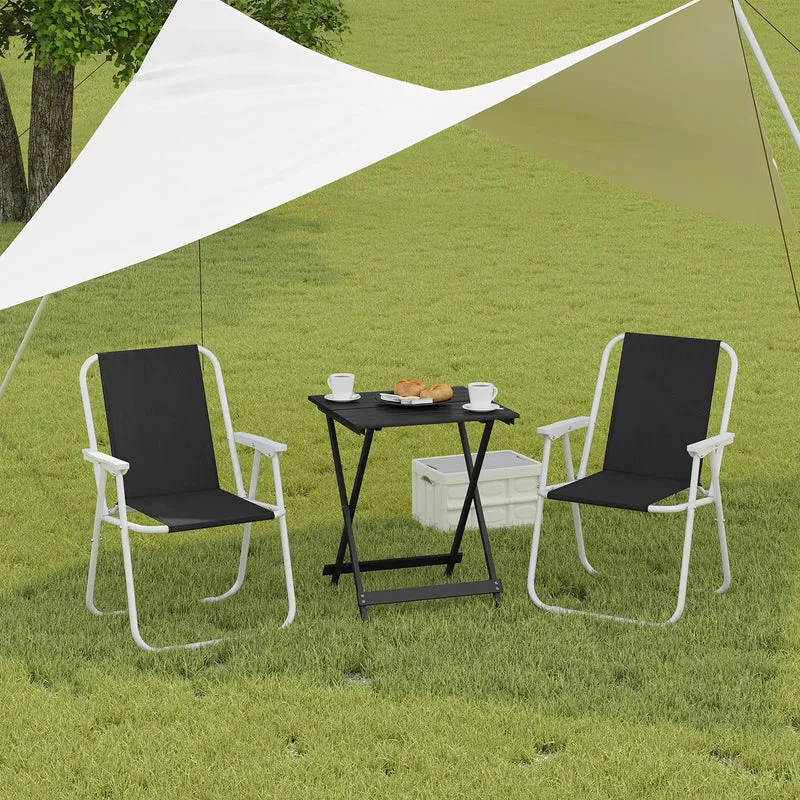 WOLTU Campingtisch klappbar, Aluminium Gartentisch schwarz