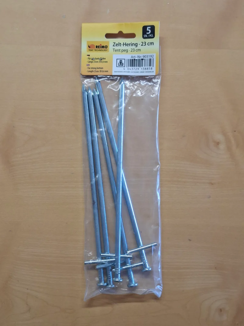 Felsbodenhering Tarzan 23 cm – Zelthering für sehr harte und steinige Böden, 5 Stück