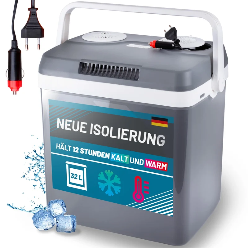 WONEA Thermoelektrische Kühlbox 32 Liter, 12V/230V, kühlt und wärmt