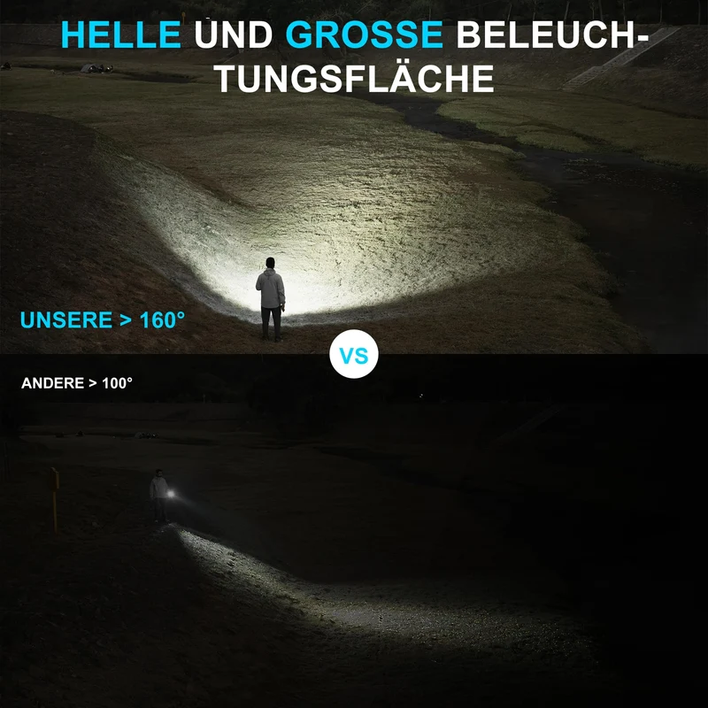 WUBEN C3 LED Taschenlampe 1200 Lumen USB-aufladbar IP68