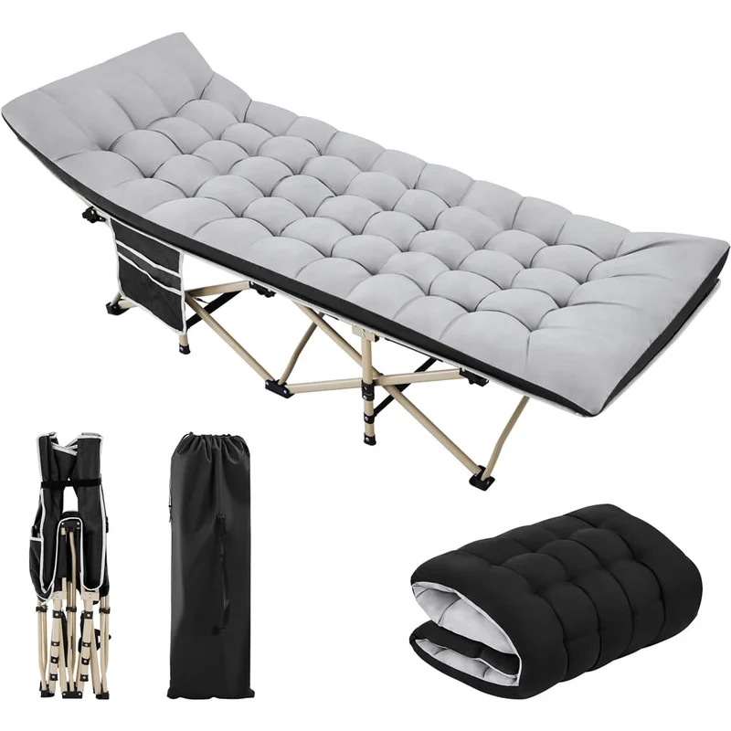 Yaheetech Feldbett mit Matratze, klappbares Campingbett bis 150 kg