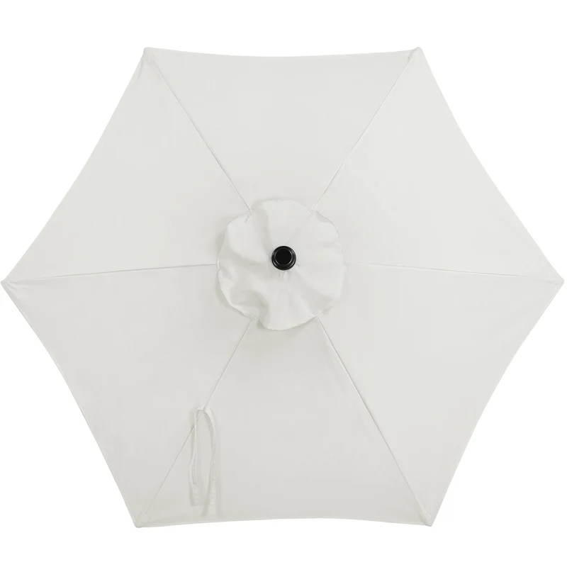 Yaheetech Sonnenschirm Ø 230 cm, knickbar, Gartenschirm rund, Creme