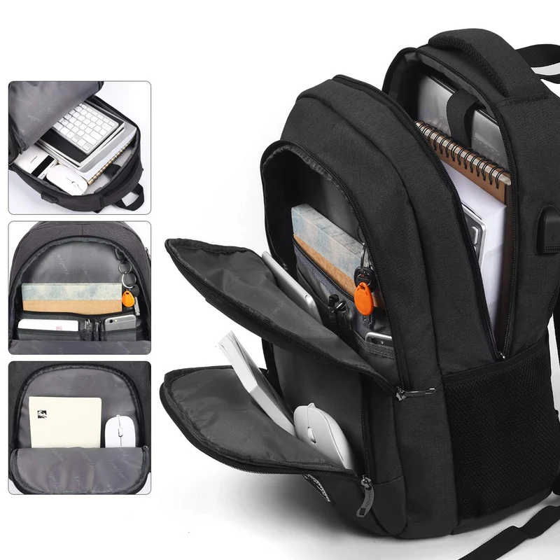 YAMTION Laptop Rucksack 17,3 Zoll Schulrucksack mit USB 32 L