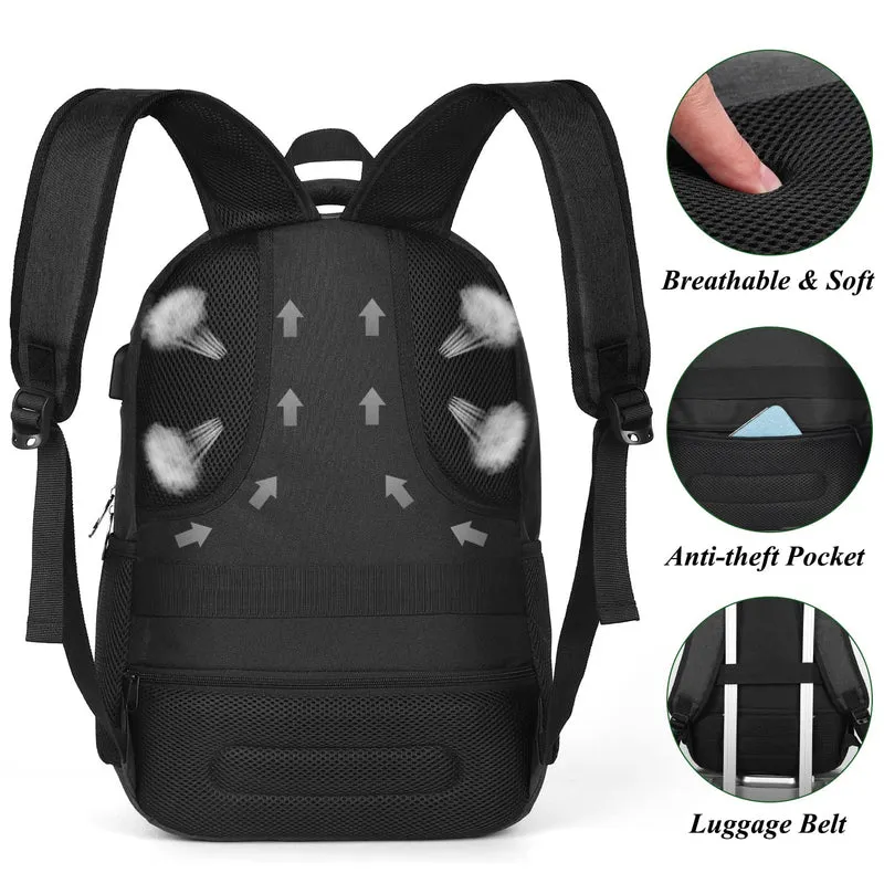 YAMTION Laptop Rucksack 17,3 Zoll Schulrucksack mit USB 32 L