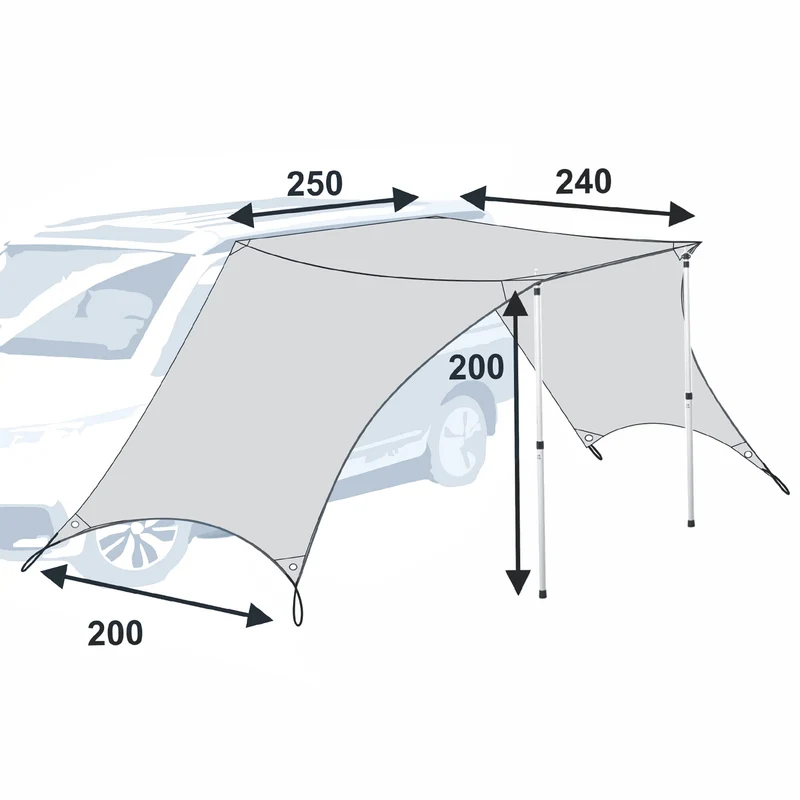 yourGEAR Tropea Motorhome Tarp Sonnensegel mit Seitenwänden