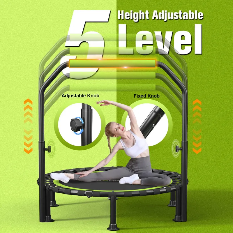 ZCMHAXJ Trampolin klappbar, Ø 101,6 cm, bis 204 kg, mit Haltegriff