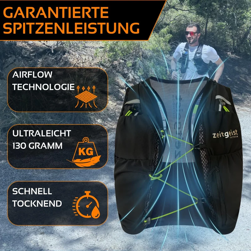 zeitgeist OUTDOOR Laufweste Urban Fit 2 Trinkweste 2 L Unisex