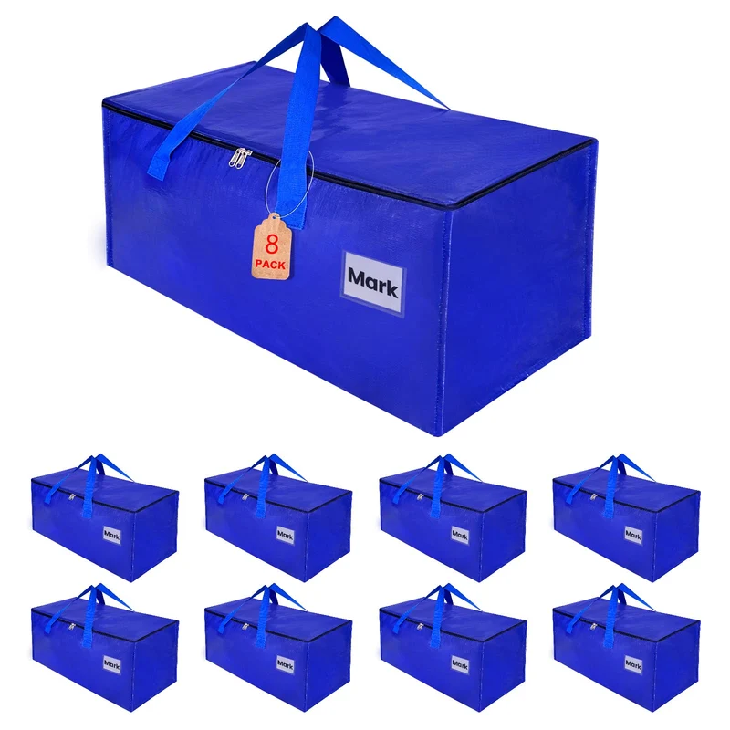 ZFWDSY Umzugstaschen 93 Liter, 8er-Pack, faltbar mit Reissverschluss
