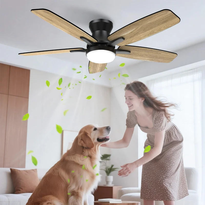 Airwit 106cm Deckenventilator mit Licht und Fernbedienung